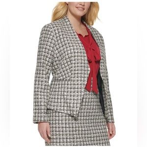 Women's Black and White Tweed Jacket